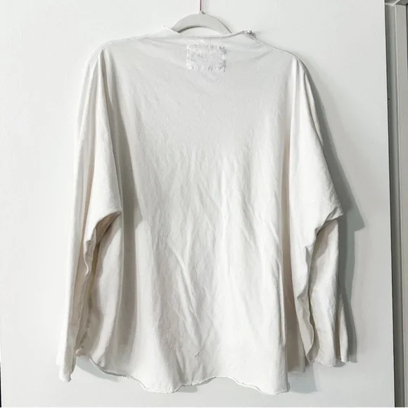 Frank & Eileen Effie Long-Sleeve Funnel Neck CapeletHeritage Jersey White Large